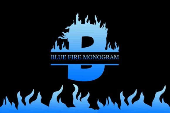 Blue Fire Monogram: A Hot Decorative Font for Crafty Makers and Printables Sellers