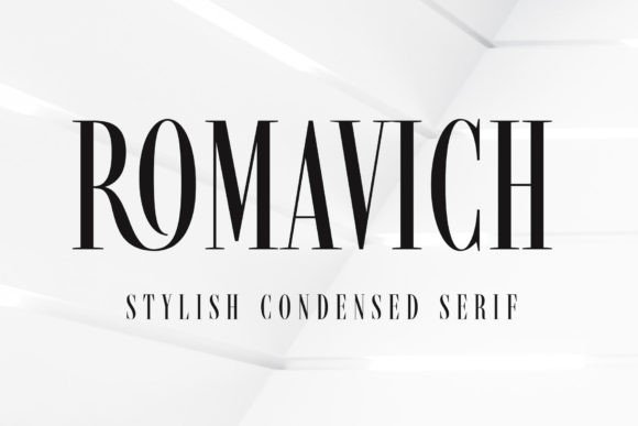 Discover Romavich: A Modern Condensed Serif Font for Elegant Design