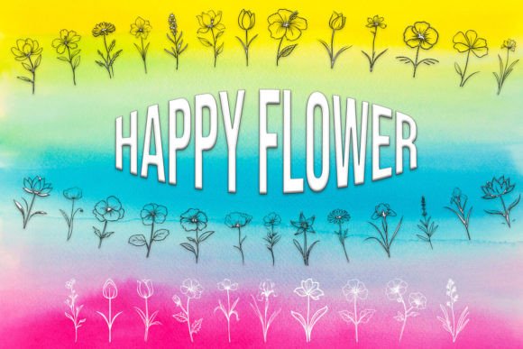 Happy Flower Font: A Playful Touch for Vibrant Editorial Designs