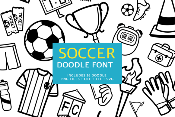 Soccer Doodle: A Playful Dingbats Font for Sporty Editorial Design