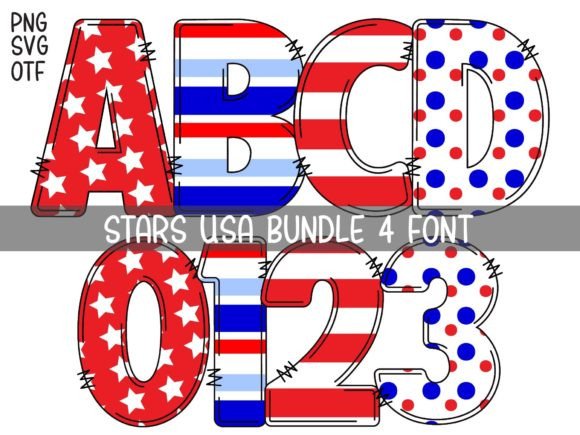 Stars Usa: A Patriotic Color Font for Business Branding