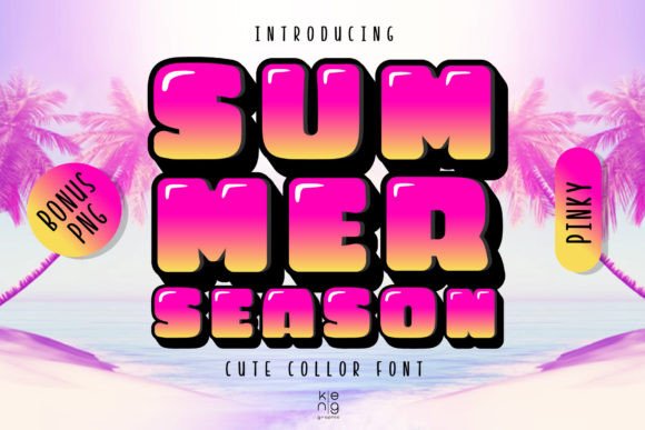 Summer Season Pinky: A Color Font That Brings Personality to Editorial Design