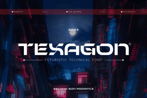 Texagon: A Futuristic Serif Font for Modern Editorial Design