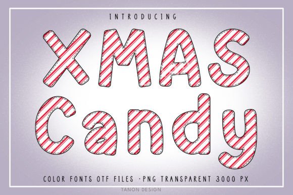Xmas Candy: A Festive Color Font for Editorial Design